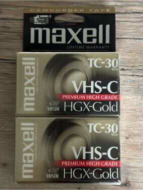 Maxell VHS-C TC-30 HGX-Gold Camcorder Tapes